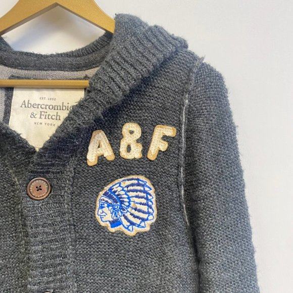 Vintage Abercrombie & Fitch Wool Blend Sweater Jacket - Picture 2 of 11